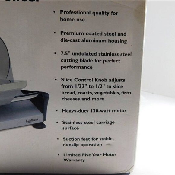 41/806 Waring Pro Professional Quality Food Slicer F5150 16 x 6 x 10 1/2 box 18 - Picture 12 of 13